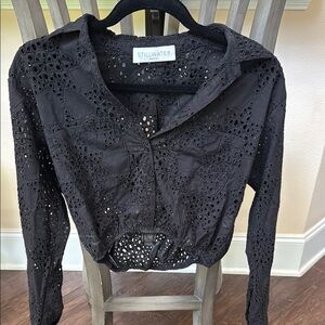 Black Lace Women's Top